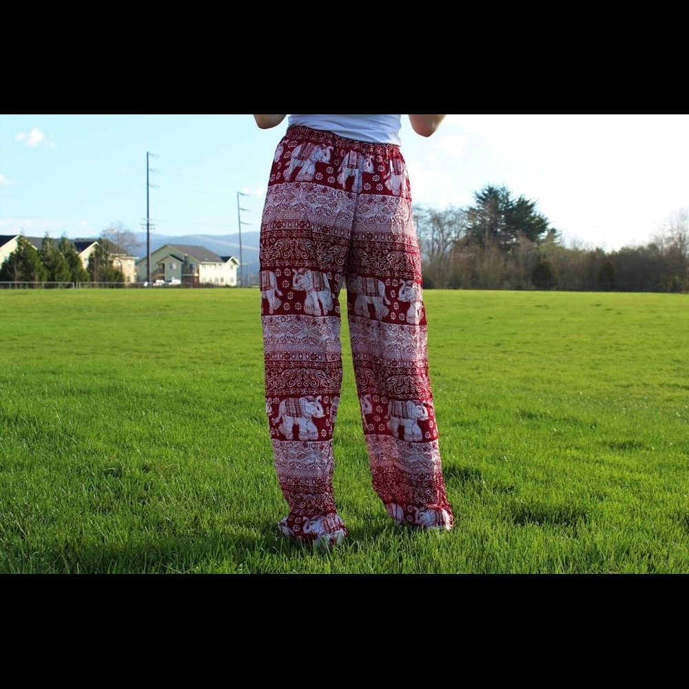 Thai Style Elephant Print Pants
